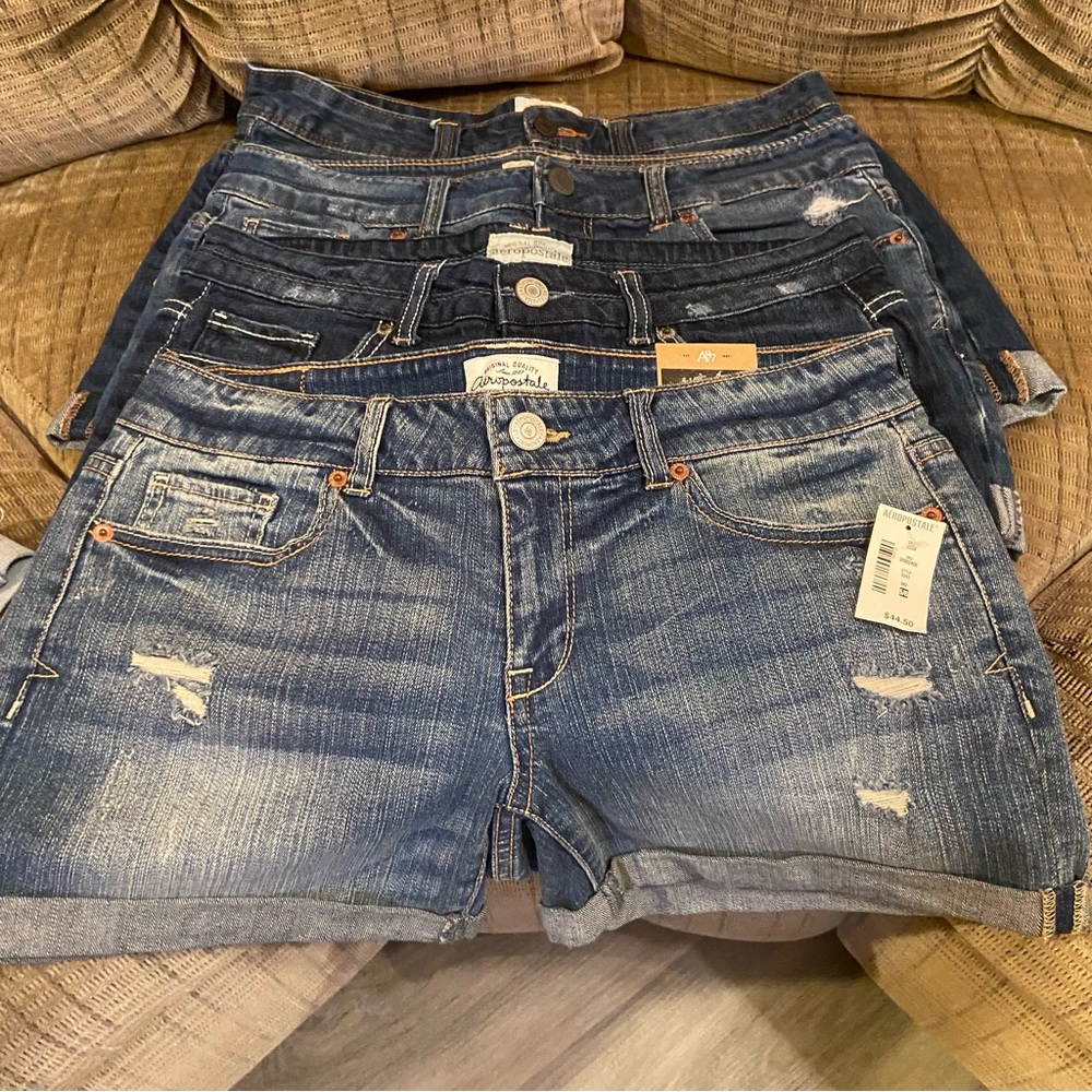 4 Pairs of Aeropostale 4 1/2” inseam size 5/6 shorts